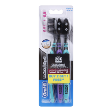Oral B Toothbrush Ultra Thin Sensitive Black Extra Soft 3 pcs