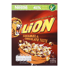 Nestle Lion Wheat Chips Caramel & Chocolate Flavor 400 gm