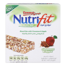 Temmy's Nutrifit Muesli Bar With Cinnamon & Apple 6 pcs