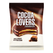Cocoa lovers wafer Sandwich with vanilla